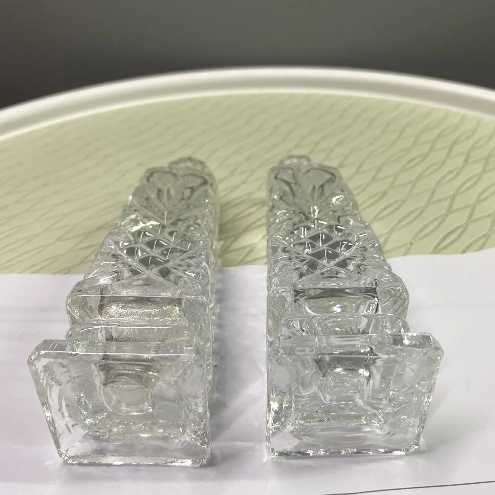 Vintage Hand Made Glass Salt‎ & Pepper Shakers Beautiful 5.5